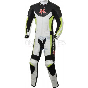 RTX Floro Green Arbiter Sports Biker One Piece Leather Suit